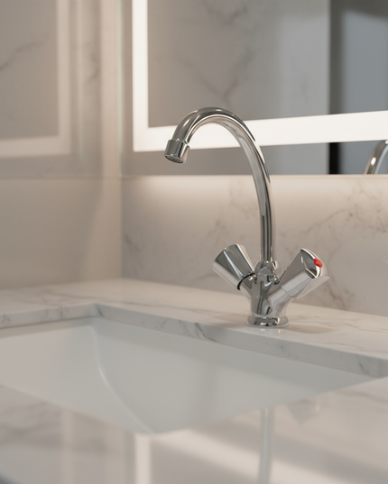 Solid Dual Handle Sink Mixer A