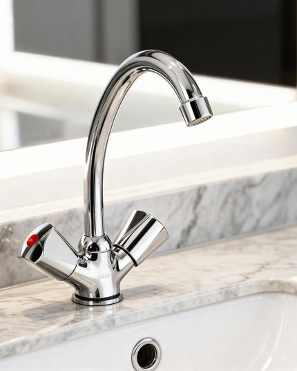 Silver Star Dual Handle Sink Mixer