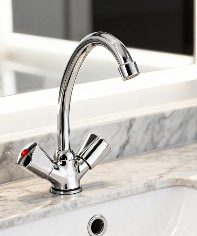 Silver Star Dual Handle Sink Mixer