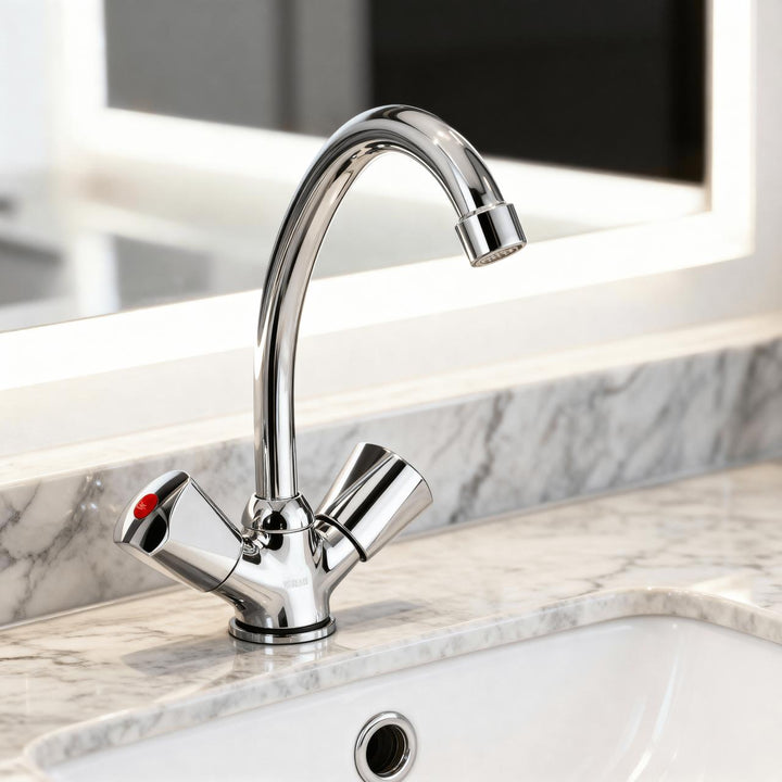 Silver Star Dual Handle Sink Mixer