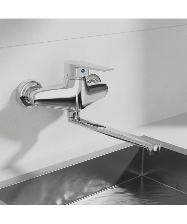 Solid Single Lever Wall Mixer