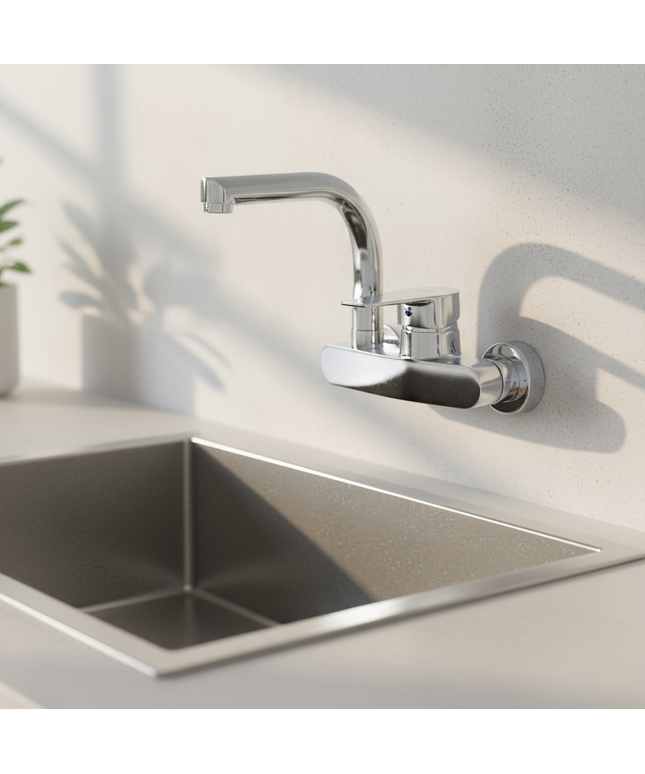 Solid Single Lever Wall Mixer