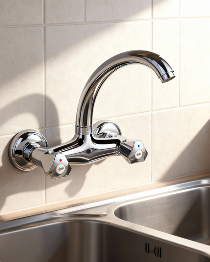 Solid Dual Handle Wall Mixer