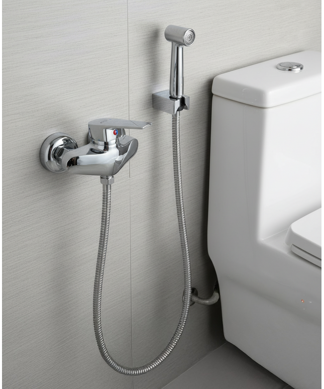 Solid Single Lever Hose Wall Mixer