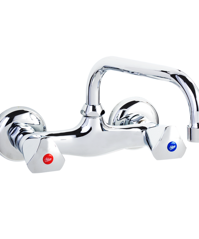 Silver Star Dual Handle Wall Mixer