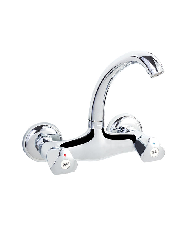 Solid Dual Handle Wall Mixer
