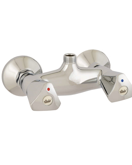 Solid Dual Handle Hose Wall Mixer