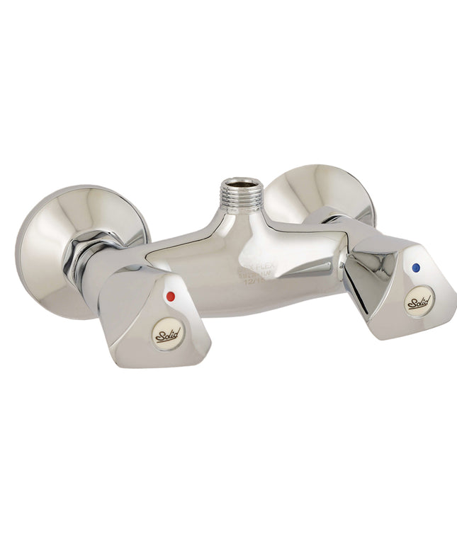 Solid Dual Handle Hose Wall Mixer