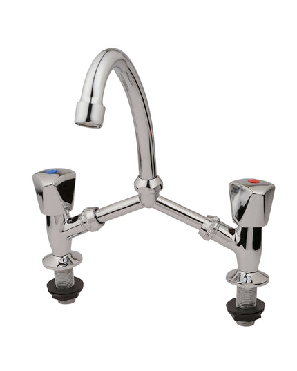 Silver Star Lavamano Dual Handle Sink Mixer