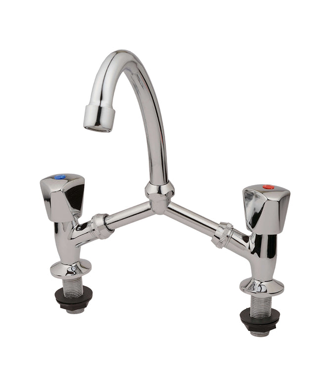 Silver Star Lavamano Dual Handle Sink Mixer