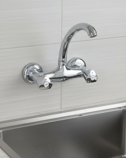 Solid Dual Handle Wall Mixer